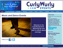 Tablet Screenshot of curlywurlyevents.com